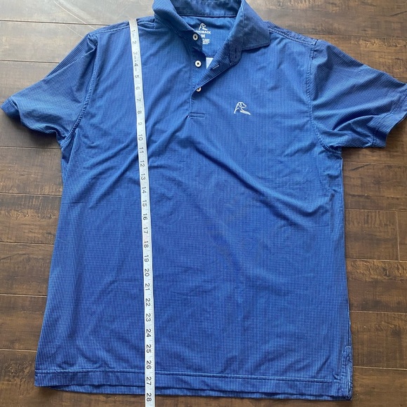 Rhoback The Dogstooth Houndstooth Performance PoloBlue Polo Shirt - Picture 4 of 8